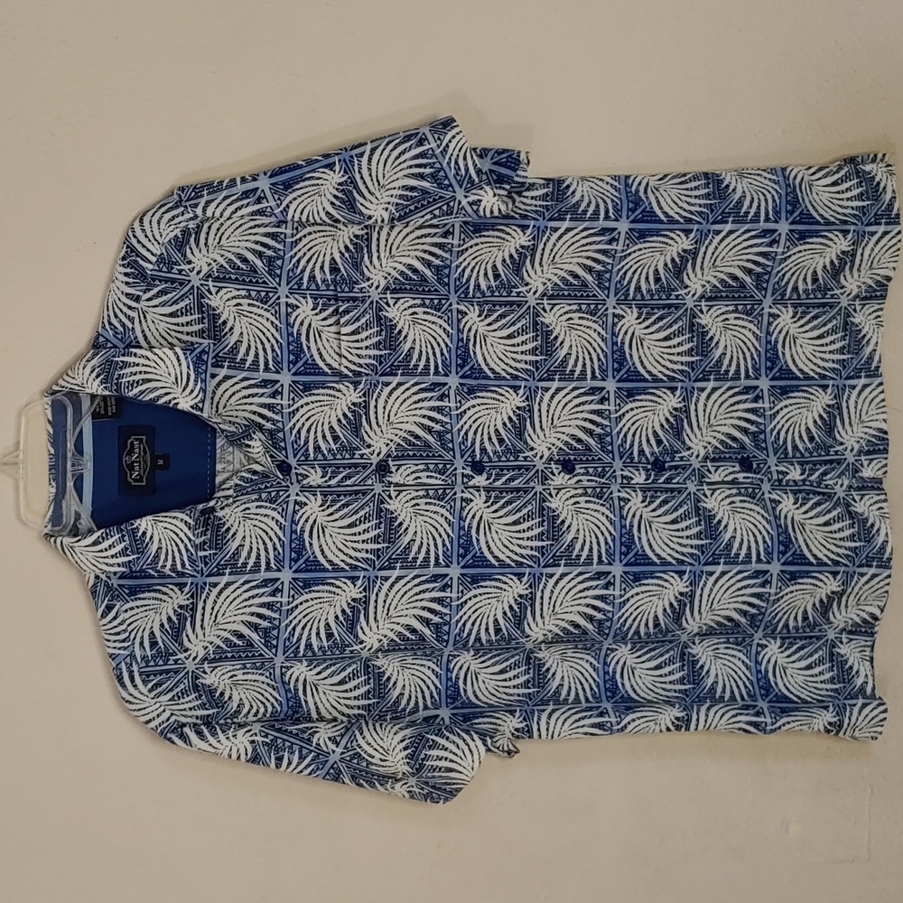 Nat Nast Men's Size Medium Casual Split Hem Buttondown - Picture 1 of 9
